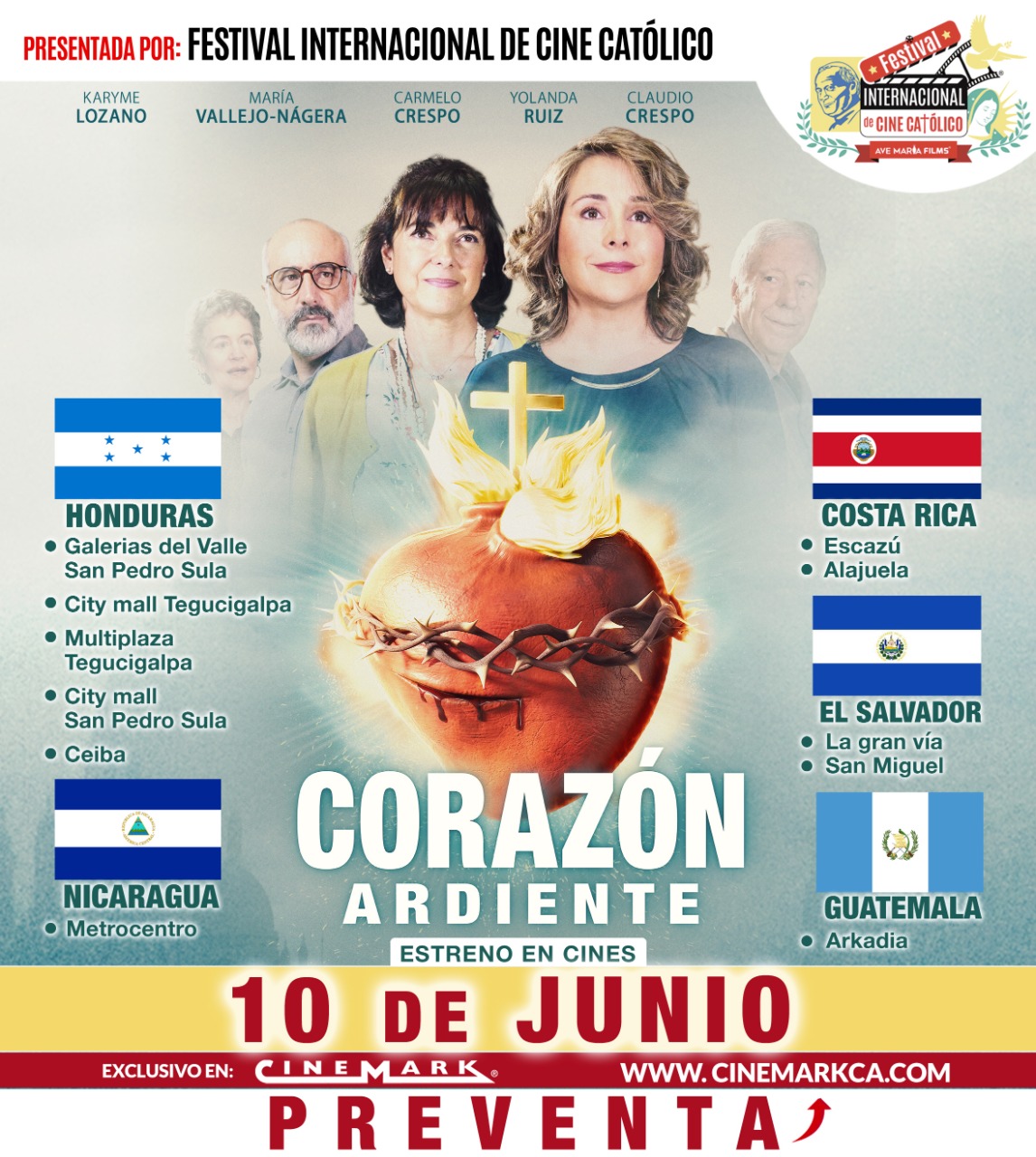 Gran estreno de "Corazón Ardiente" en Centroamérica 10 de junio 2021