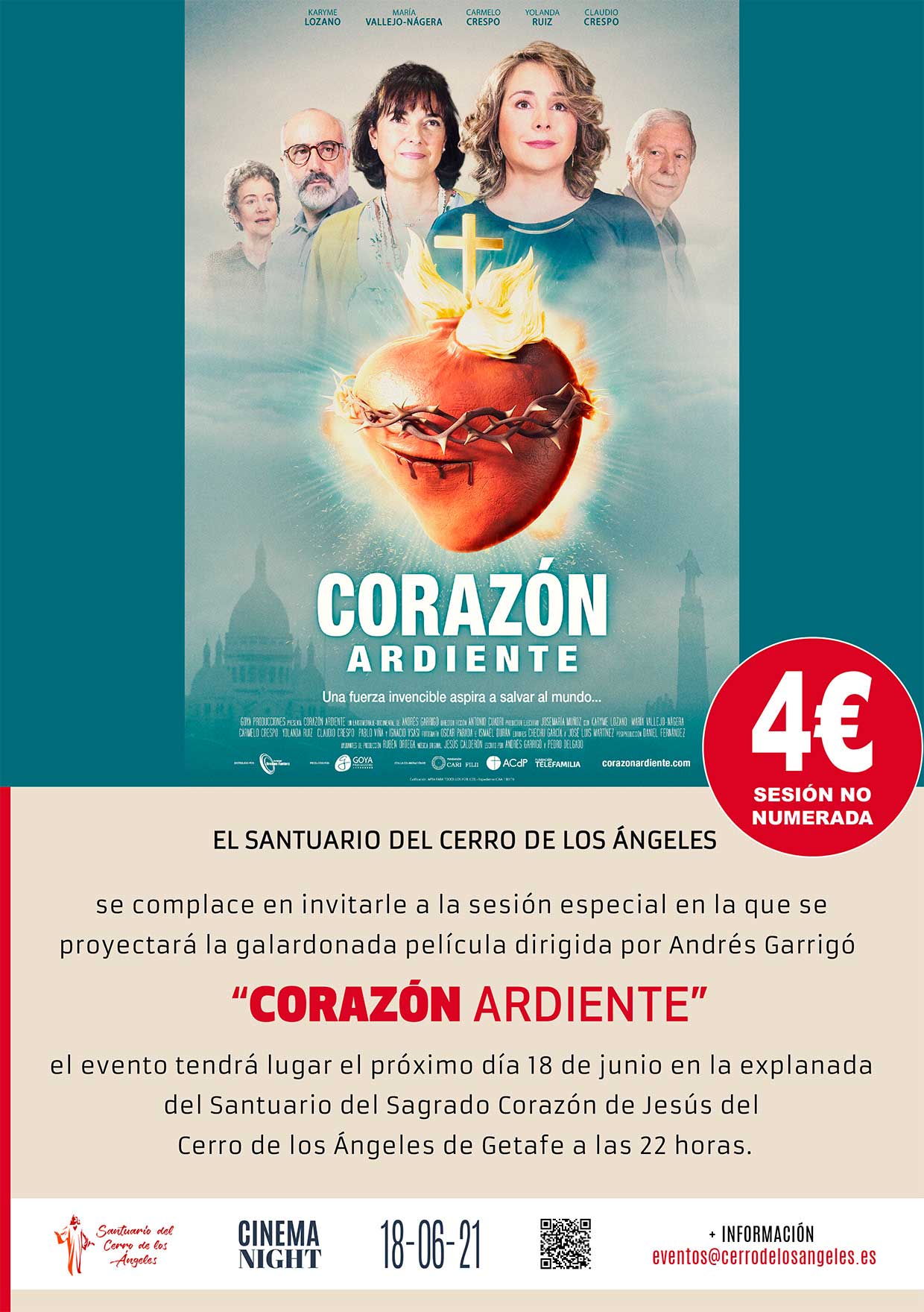 Pase especial de la película "Corazón Ardiente"