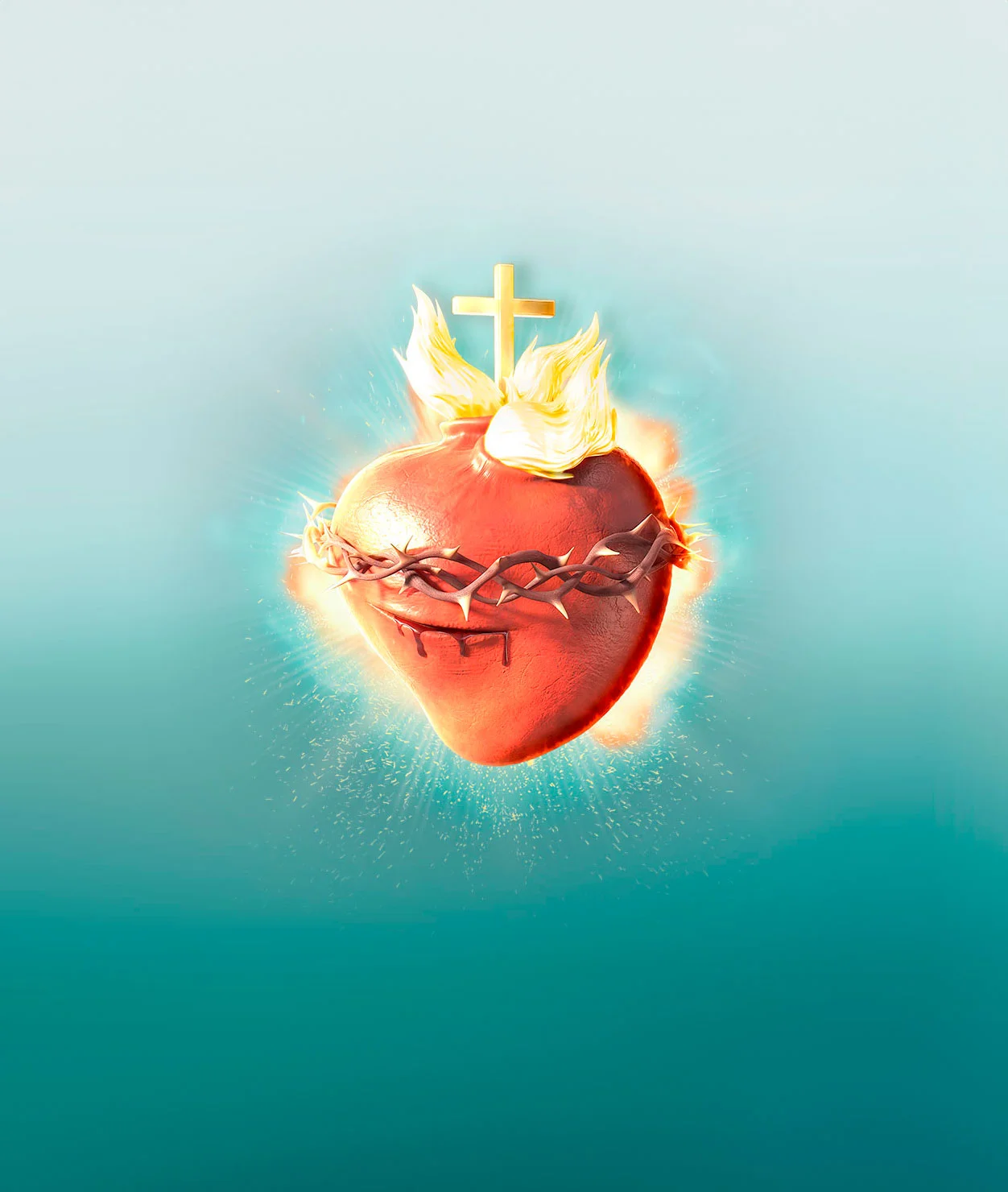 fondo corazón ardiente