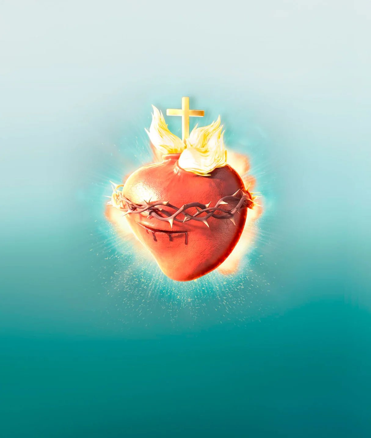 fondo corazón ardiente
